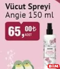 ANGİE VÜCUT SPREYİ 150 ML ANGİE VÜCUT SPREYİ 150 ML